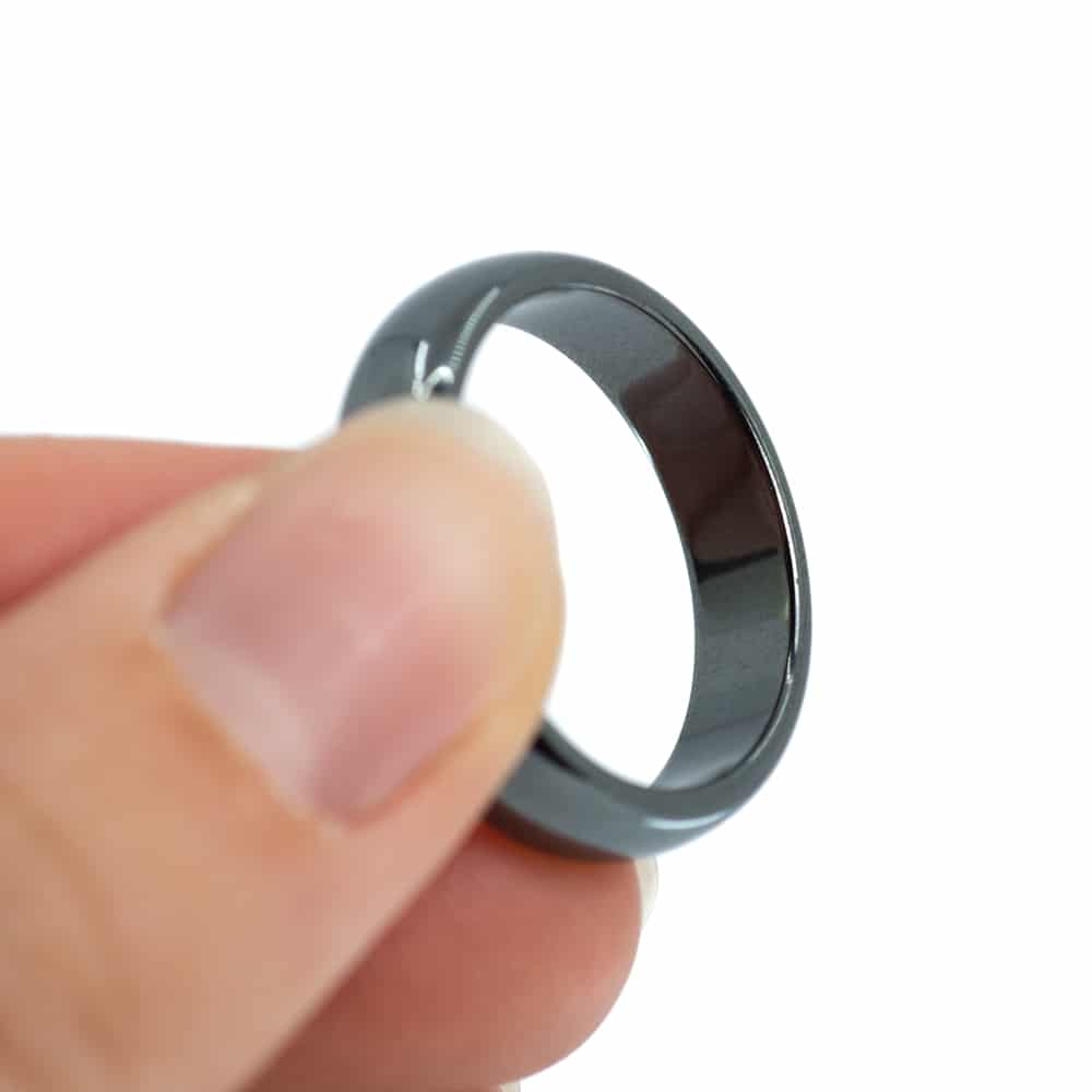 Edelstenen Ring Hematiet (6 mm – Maat 20)