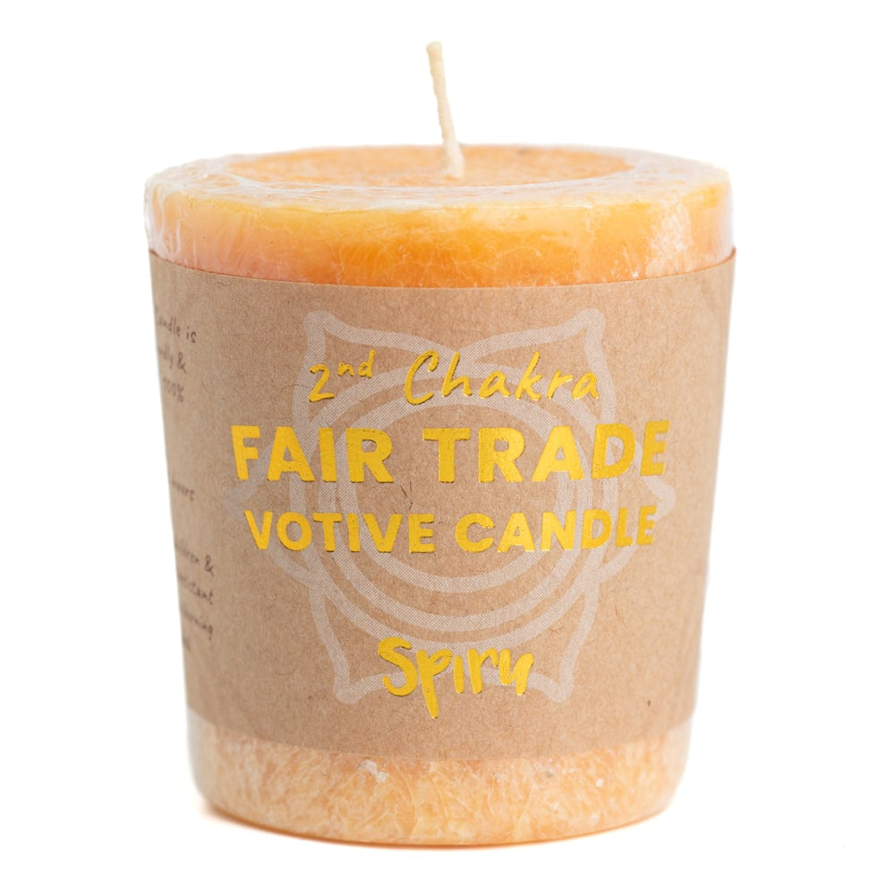 Fair Trade Votief Wens Sacraal Chakra (2e) – Oranje (10 Branduren)