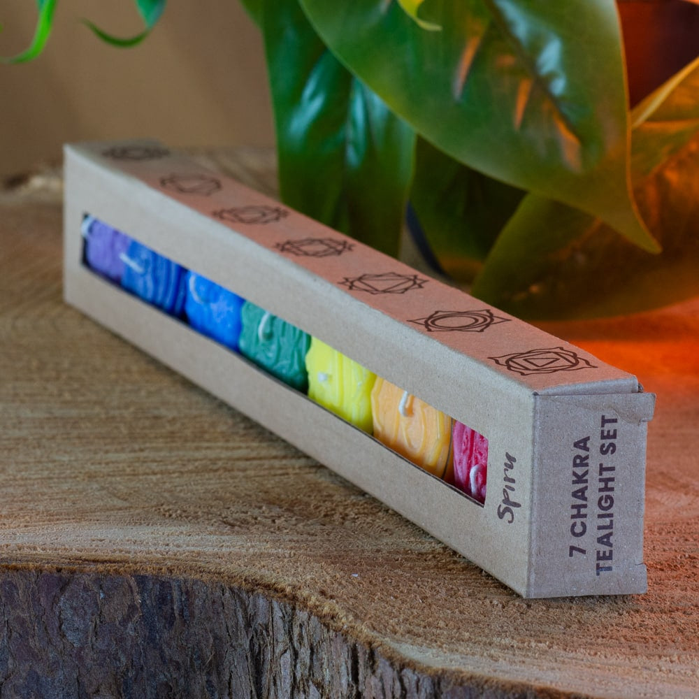Fair Trade Votief Wens 7 Chakra Kaarsen Set (Set van 7)
