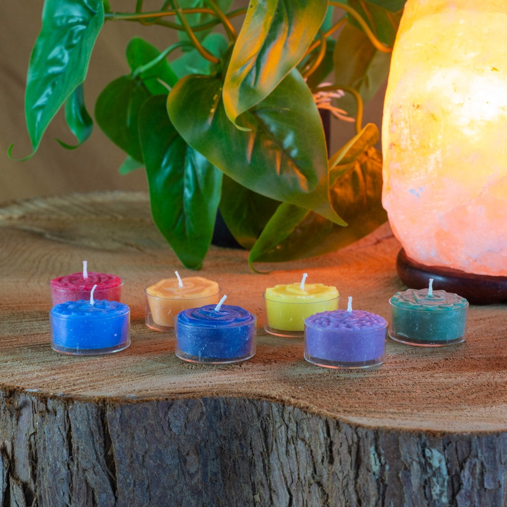 Fair Trade Votief Wens 7 Chakra Kaarsen Set (Set van 7)