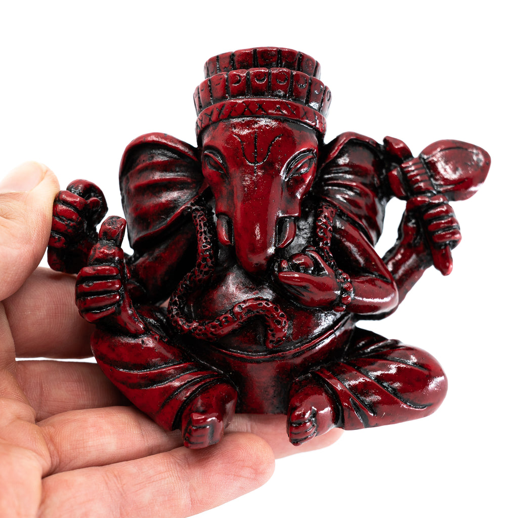 Ganesha Beeld Donkerrood (8,5 cm)