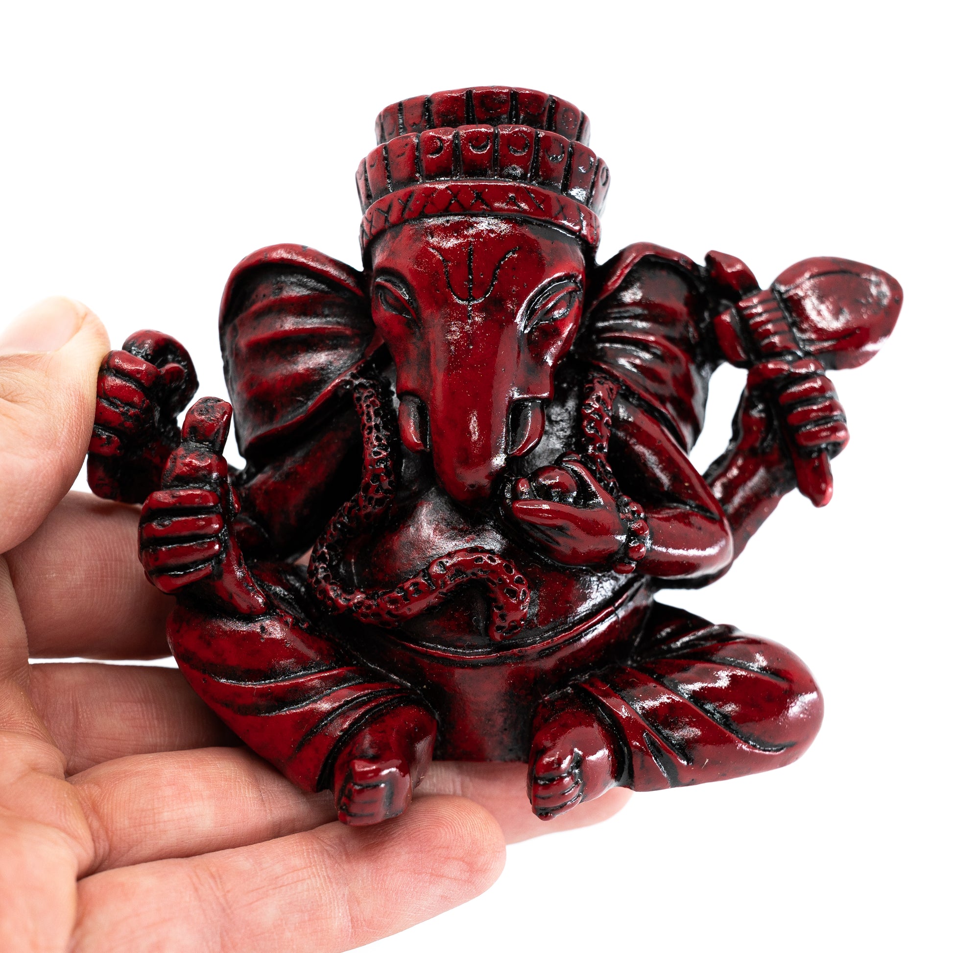 Ganesha Beeld Donkerrood (8,5 cm)