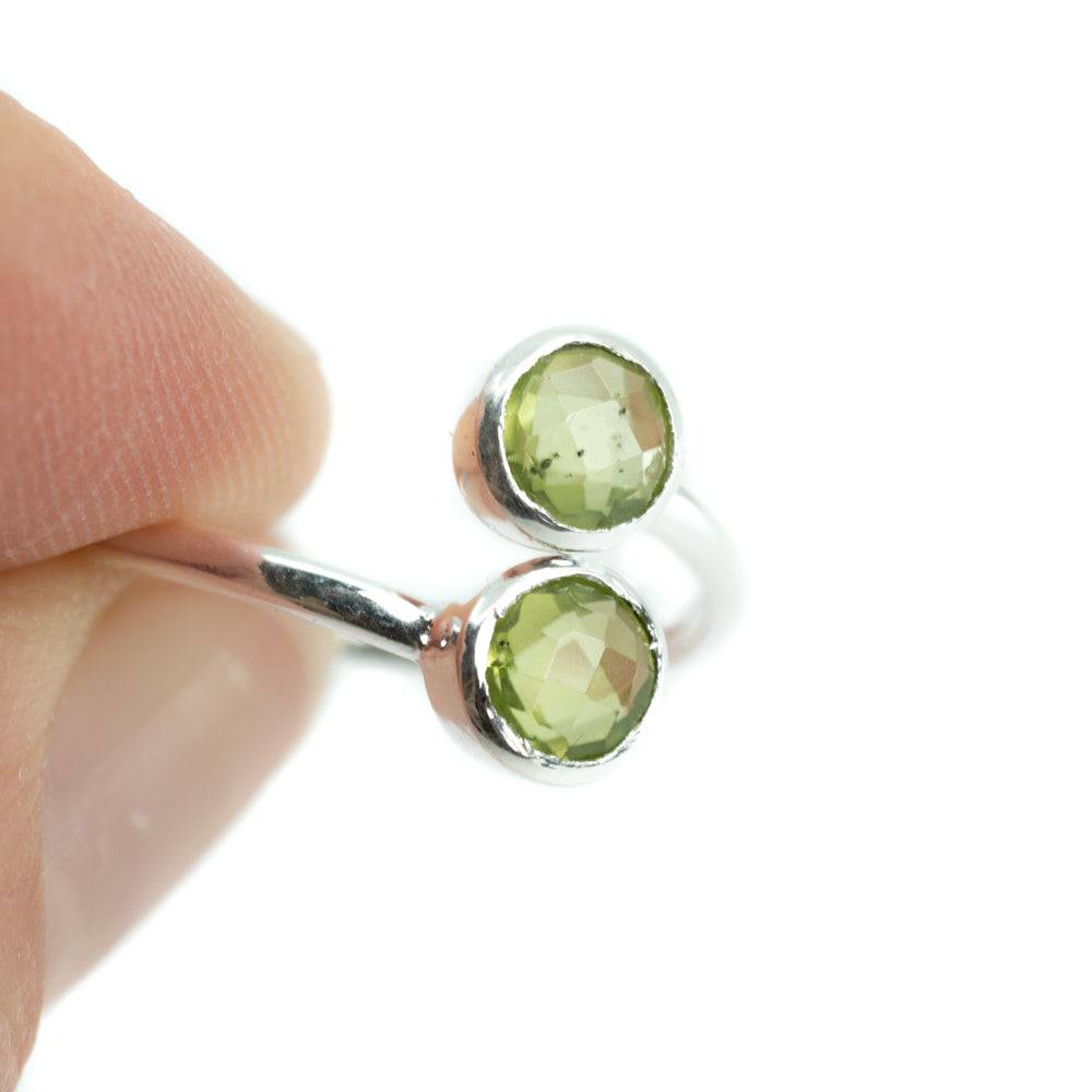 Geboortesteen Ring Peridoot Augustus – 925 Zilver – Zilverkleurig