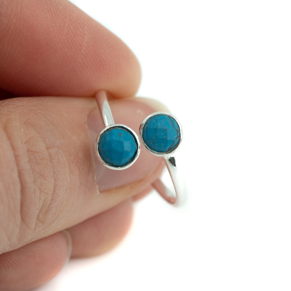 Geboortesteen Ring Turkoois December – 925 Zilver – Zilverkleurig