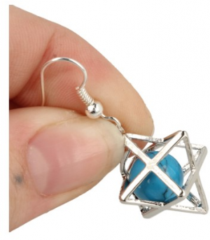 Oorbellen Howliet Blauw (gekleurd) Merkabah