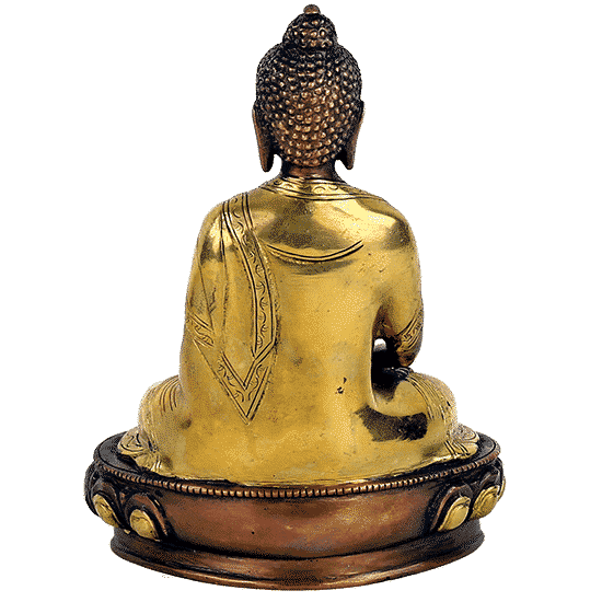 Japanse Boeddha Beeld Messing Amithaba Tweekleurig – 20 cm