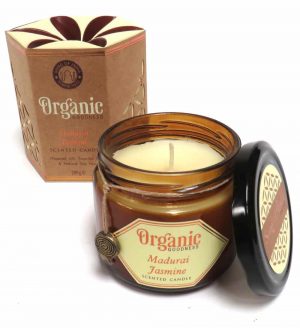 Geurkaars van Soja Was Organic Goodness Jasmijn