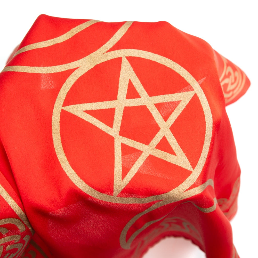 Altaarkleed Pentagram Rood (50 x 50 cm)