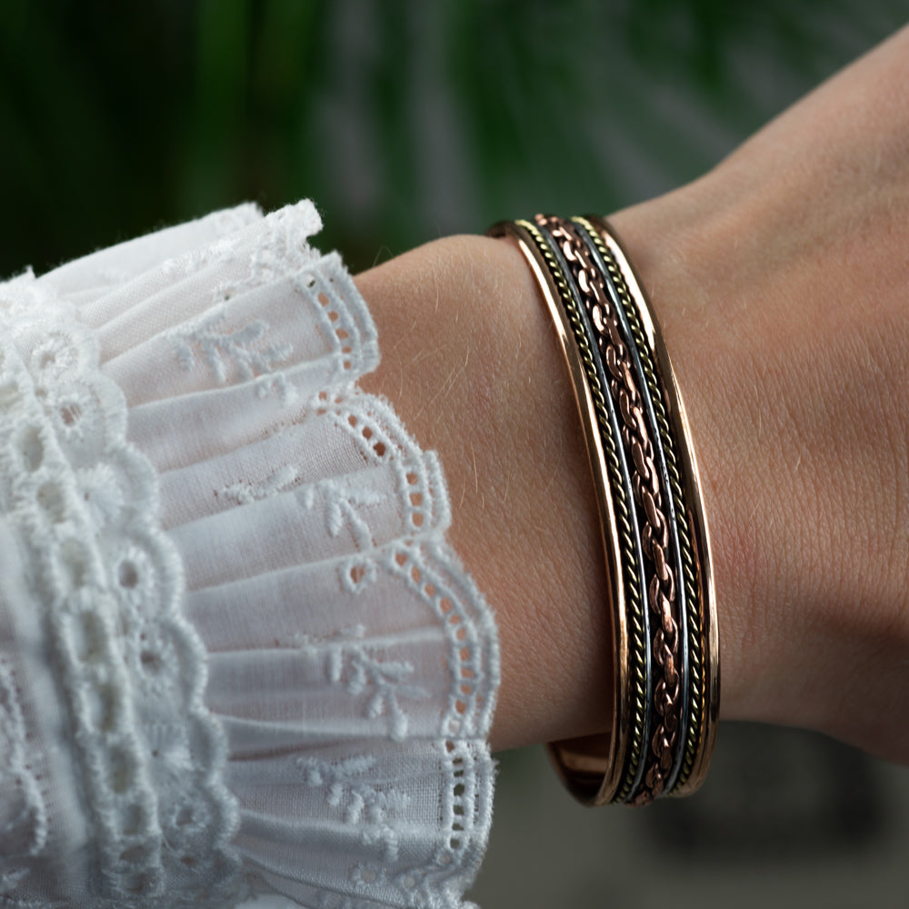 Koperen Magneet Armband “Chain”