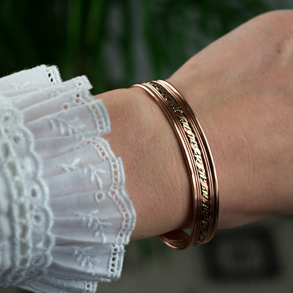 Koperen Magneet Armband “Waves”