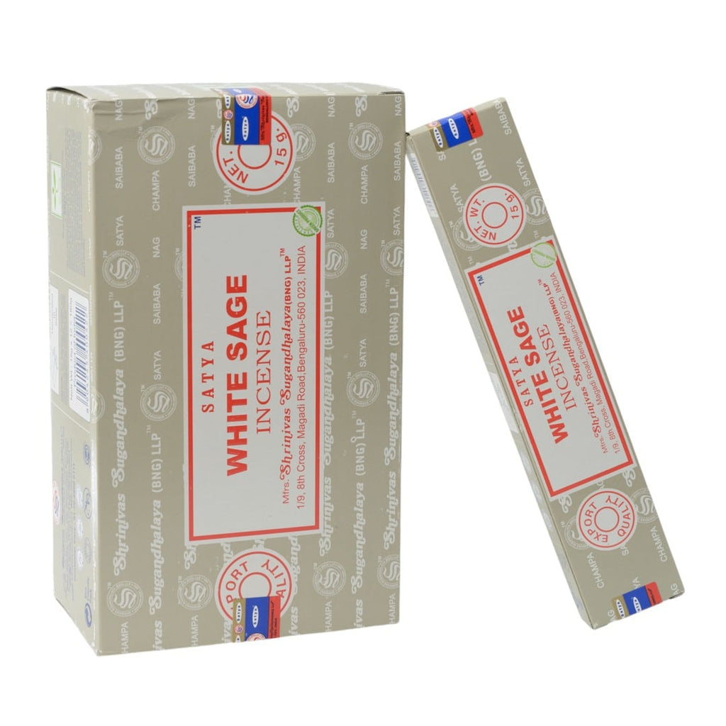 Satya Wierookstokjes Witte Salie – Doos 12 x 15 gram