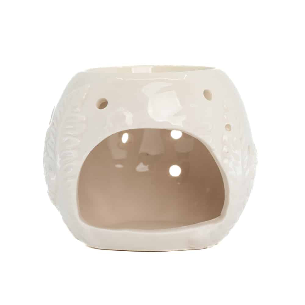 Olieverdamper Bladeren Naturel Keramiek (8 x 6,5 cm)
