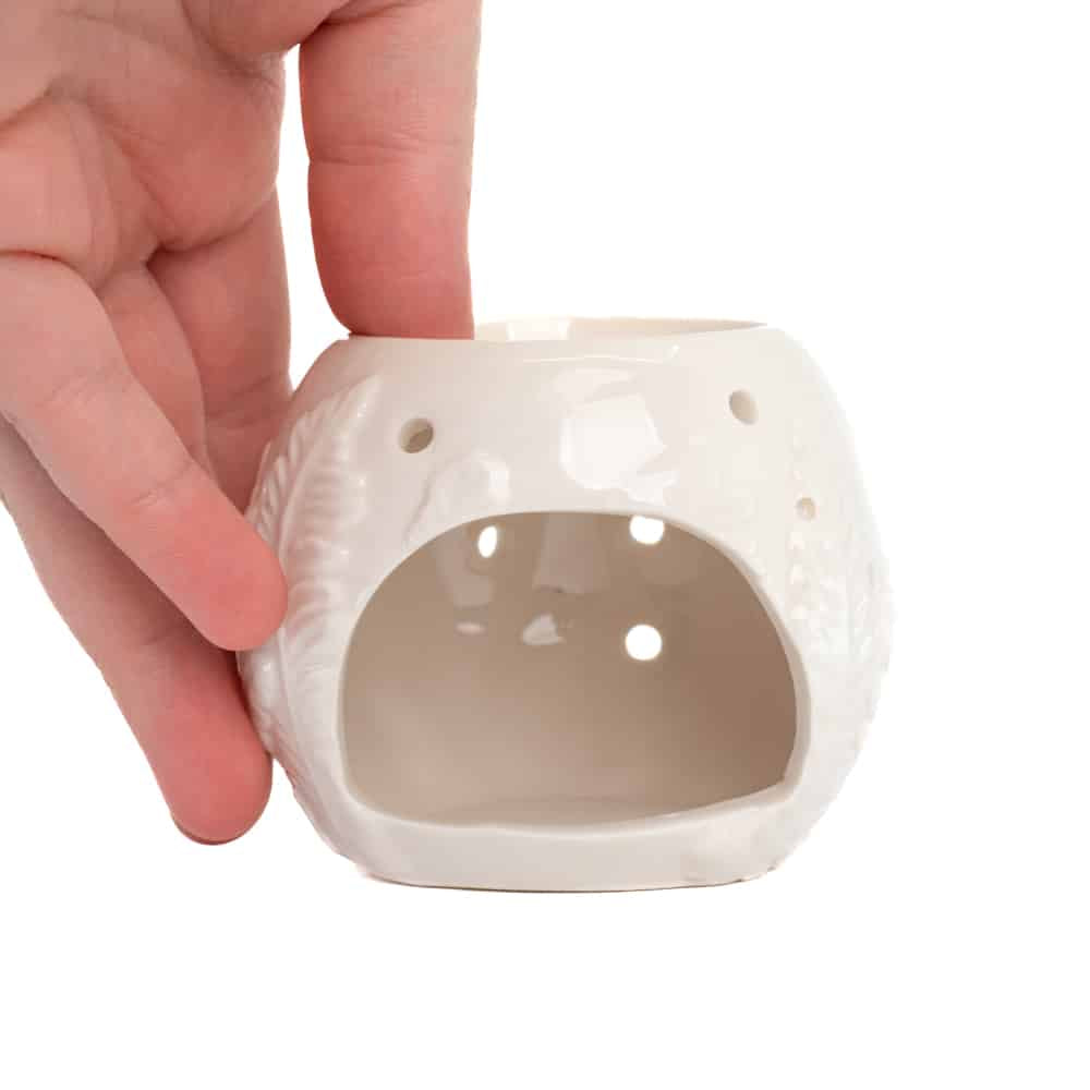 Olieverdamper Bladeren Naturel Keramiek (8 x 6,5 cm)