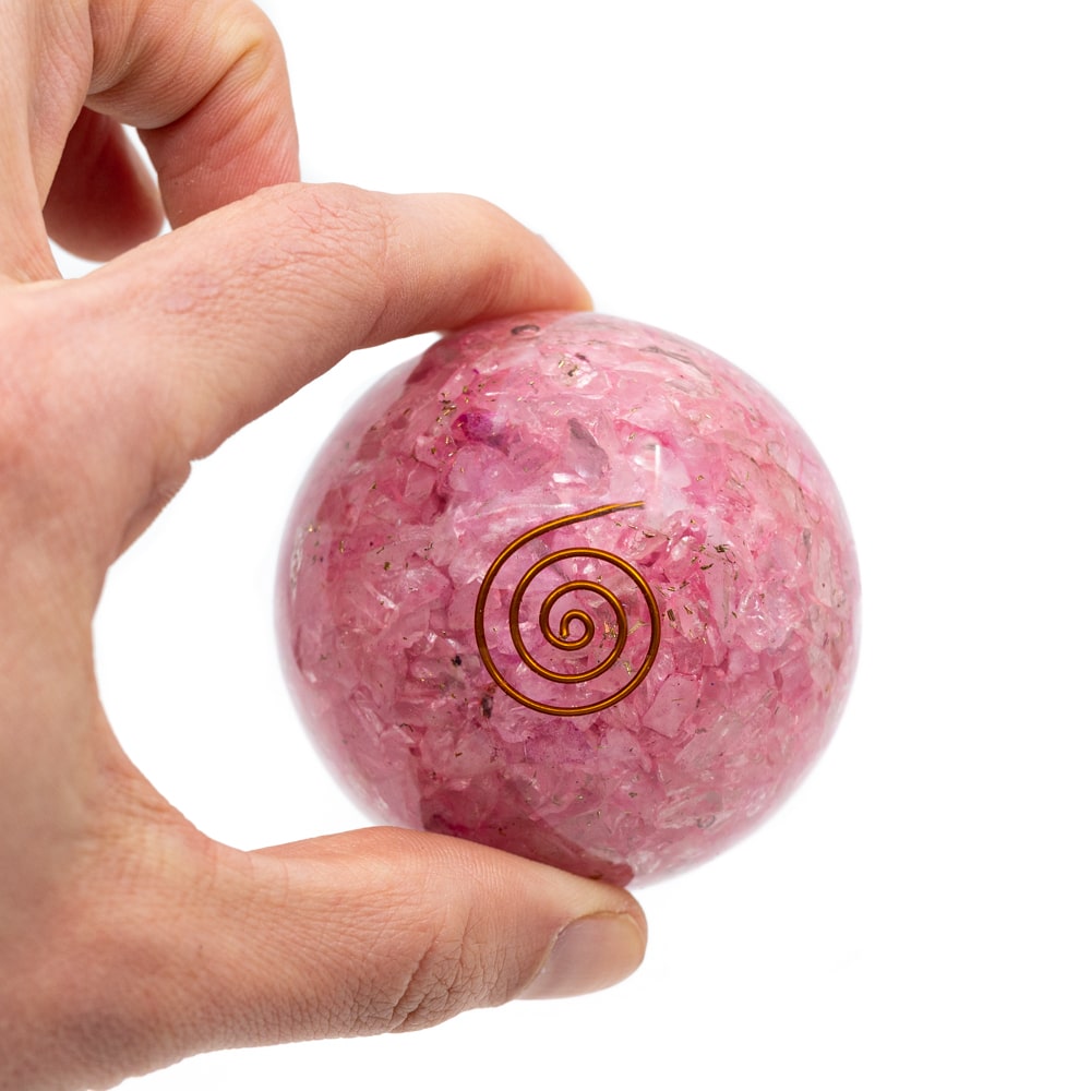 Orgoniet Bol Rozenkwarts (60 mm)