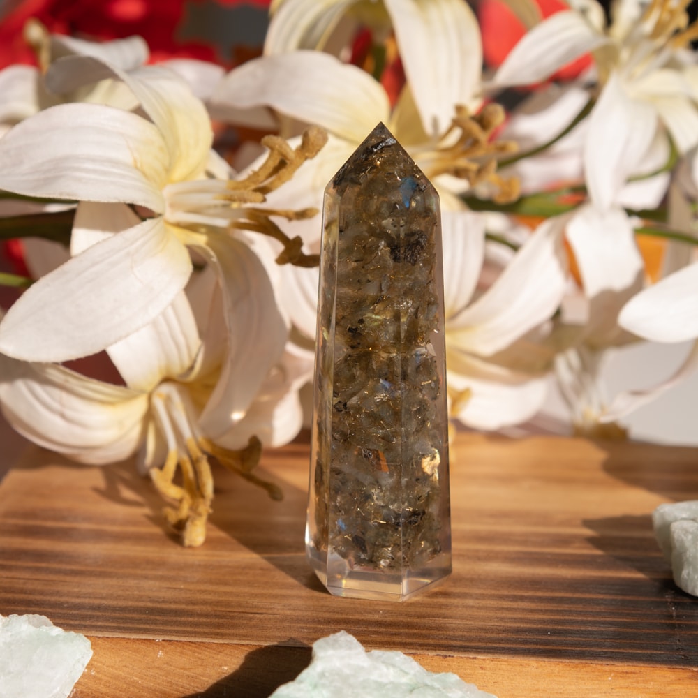 Orgonite Obelisk Labradoriet (70 mm)