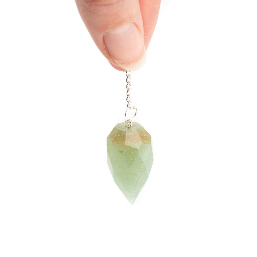 Pendel Edelsteen Groene Aventurijn Diamant Geslepen
