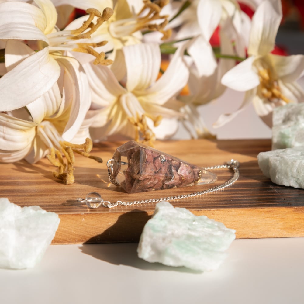Pendel Edelsteen Rhodoniet Orgone Roze