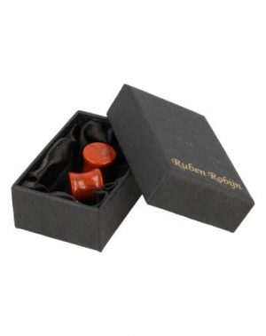 Plug Oorpiercing Jaspis Rood – 12 mm (Set van 2)
