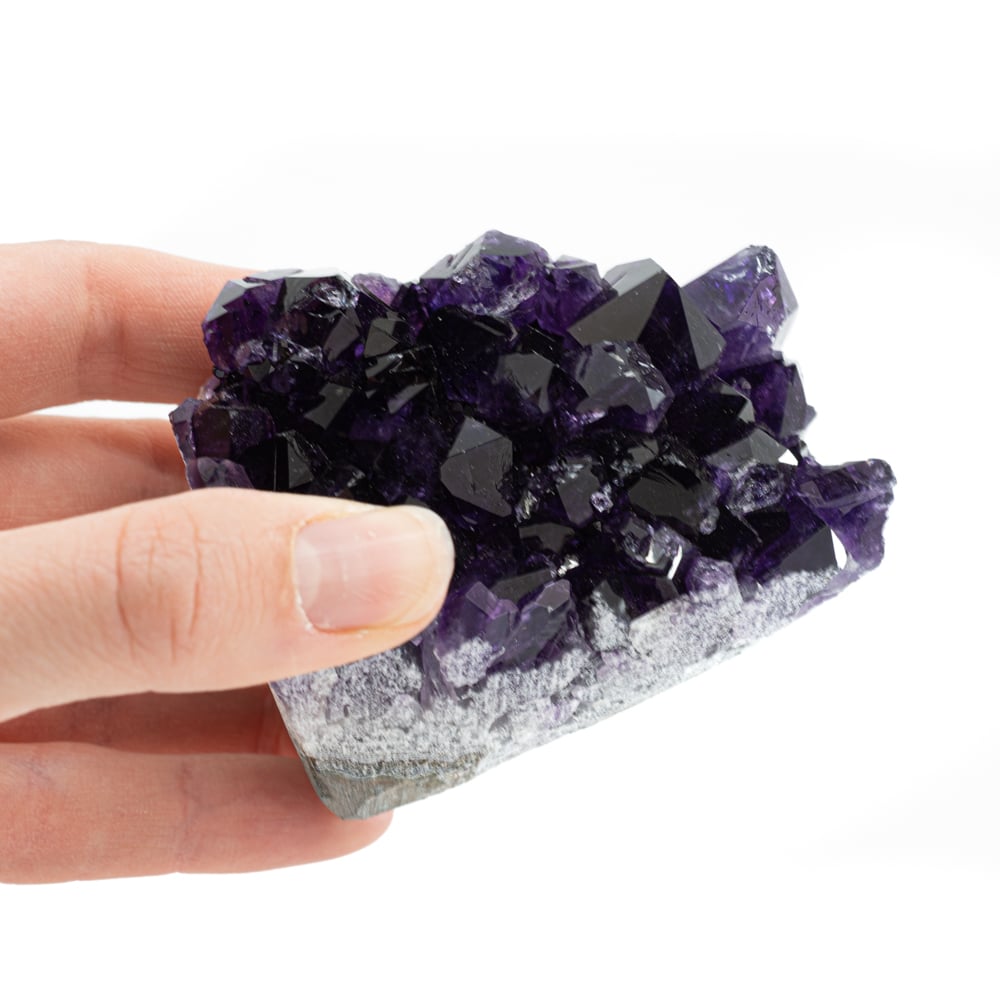 Ruwe Donkere Amethist Edelsteen Geode Staand 80 – 100 mm