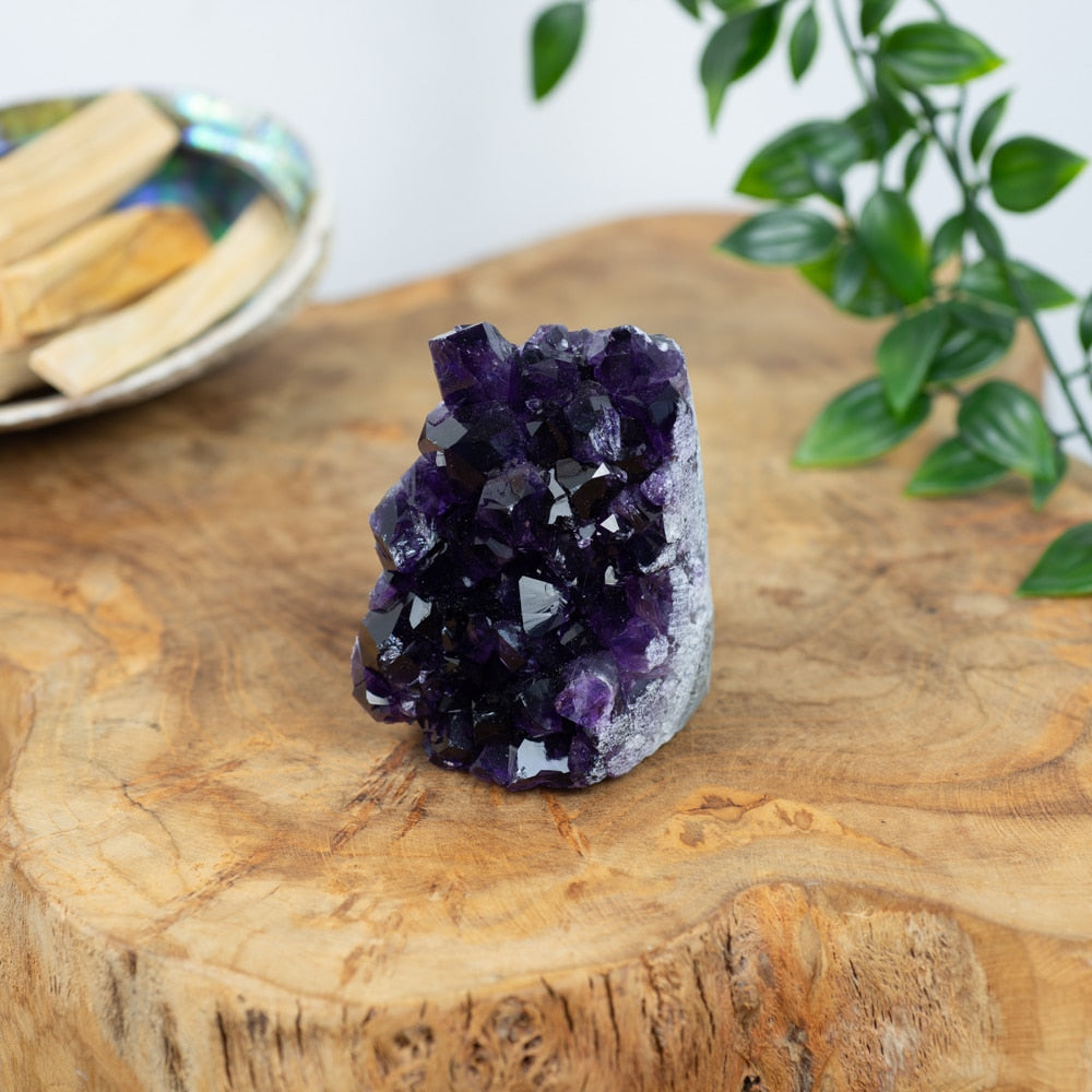 Ruwe Donkere Amethist Edelsteen Geode Staand 80 – 100 mm