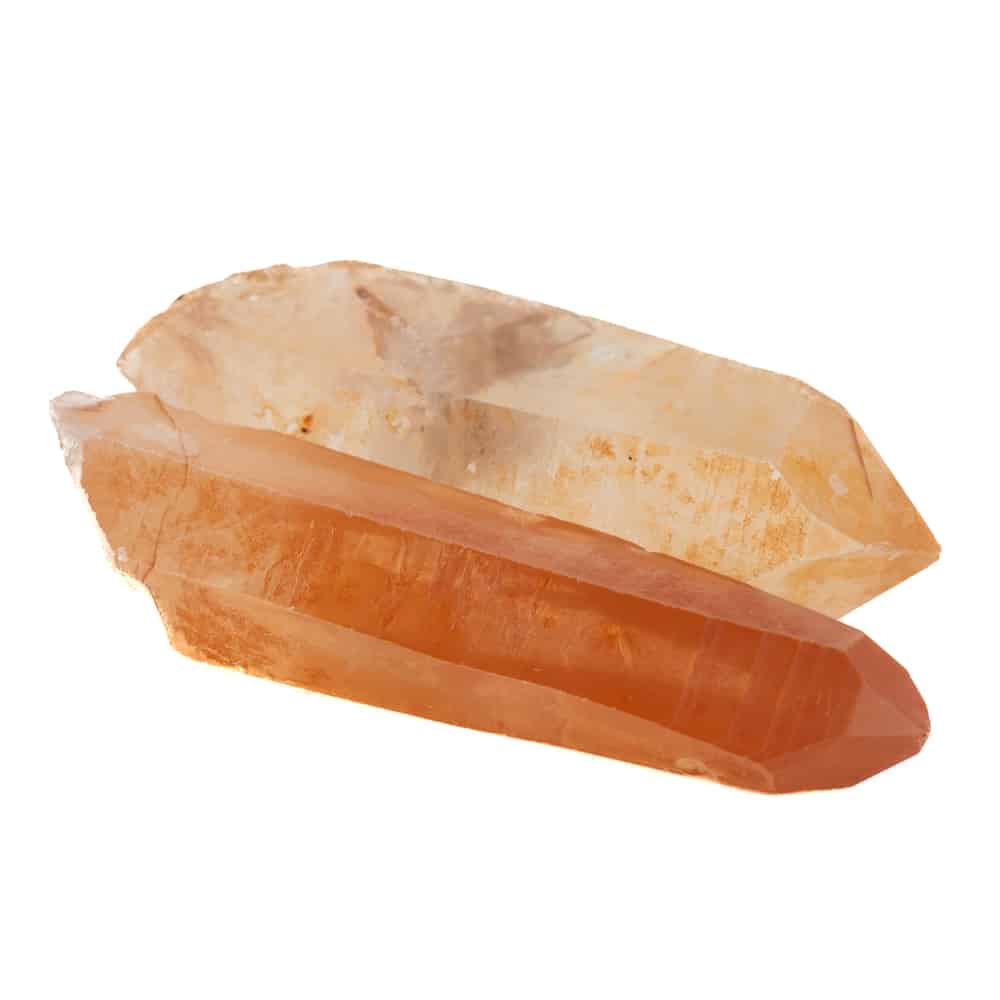 Ruwe Braziliaanse Tangerine Kwarts Edelsteen Punt 4 – 6 cm