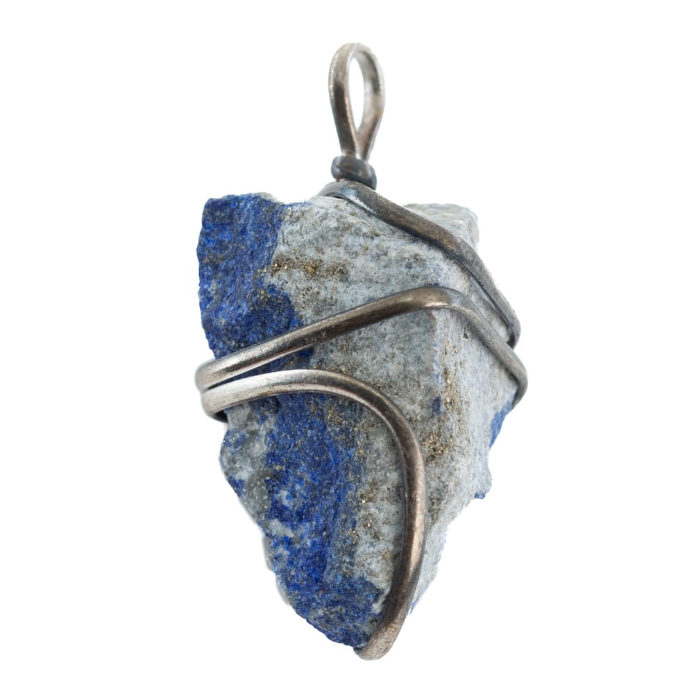 Ruwe Edelsteen Hanger Lapis Lazuli Wikkel