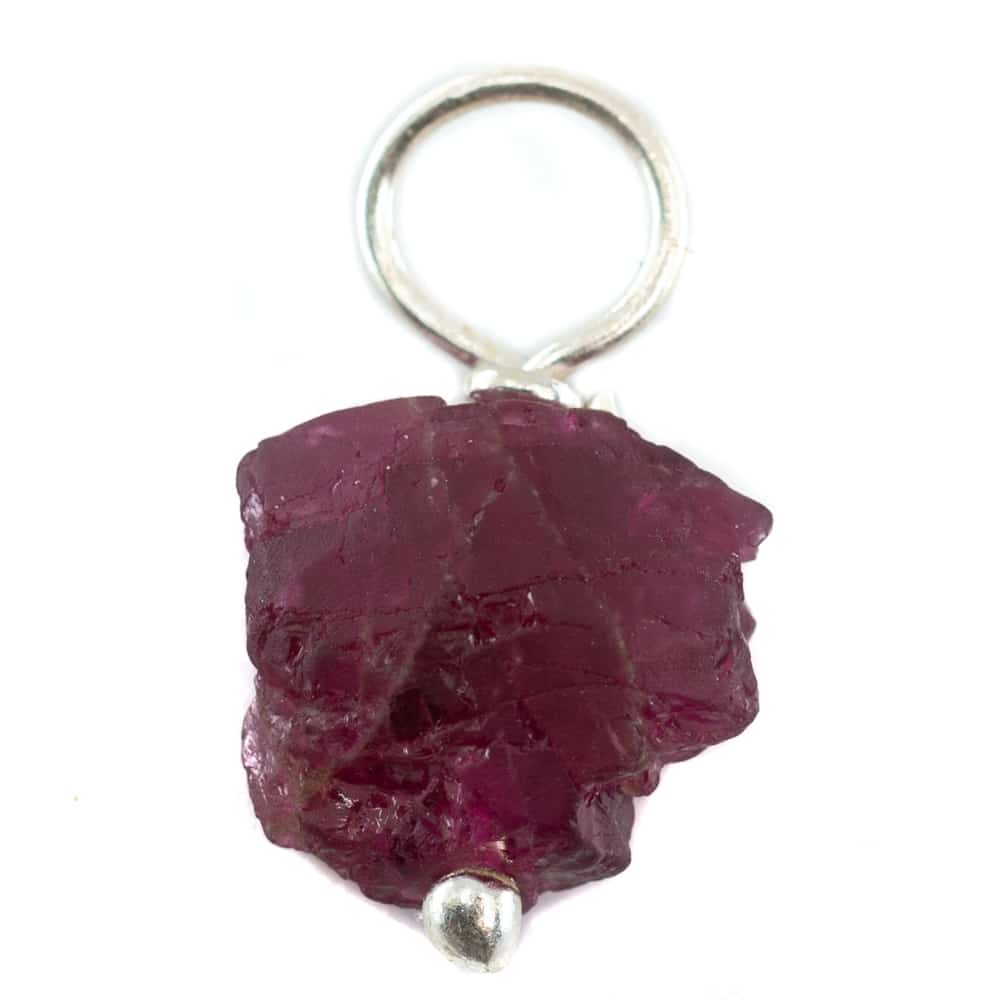 Ruwe Edelsteen Hanger Roze Toermalijn 925 Zilver (8 – 12 mm)