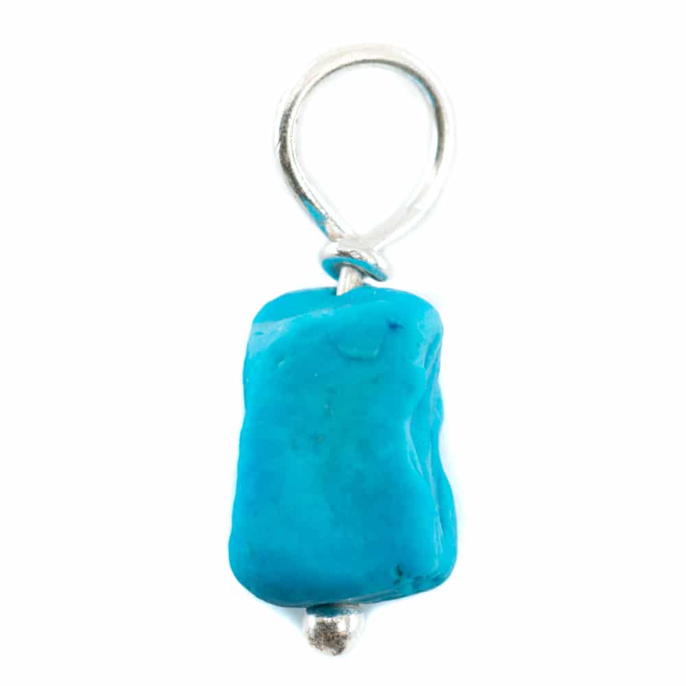 Ruwe Edelsteen Hanger Turkoois 925 Zilver (8 – 12 mm)