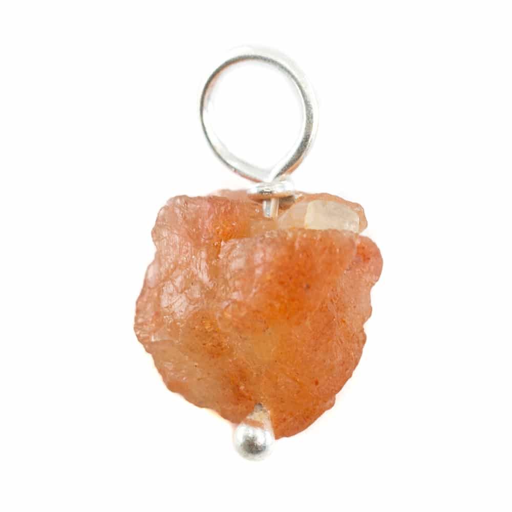 Ruwe Edelsteen Hanger Zonnesteen 925 Zilver (8 – 12 mm)