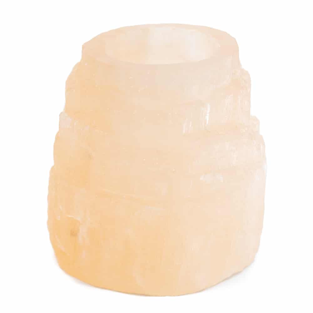 Seleniet Waxinelichthouder Cilinder Oranje – 5 x 8 cm (ca. 600 gram)