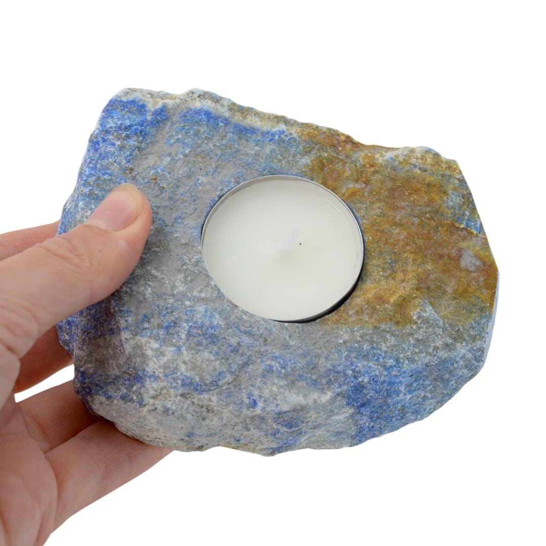 Lapis Lazuli Waxinelichthouder Ruw