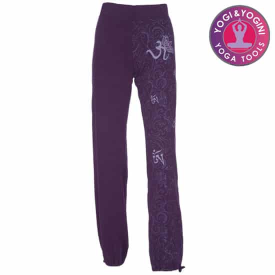 Yogabroek Maori Biologisch Katoen Aubergine S-M