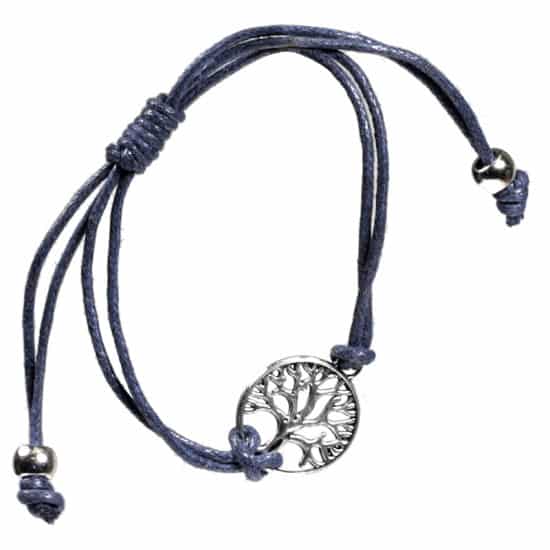 Armbandje Tree of Life Antraciet