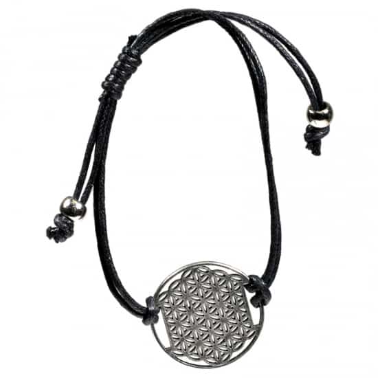 Armbandje Bloem des Levens Zwart