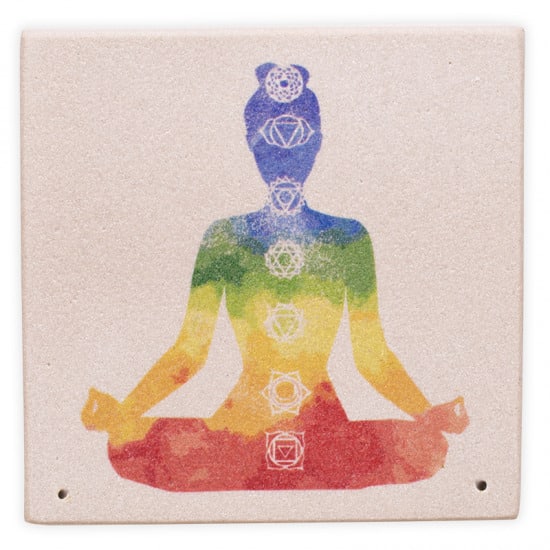 Wierookschaaltje Zandsteen 7 Chakra’s