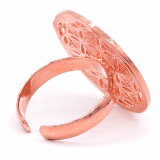 Ring Bloem des Levens Koperkleur