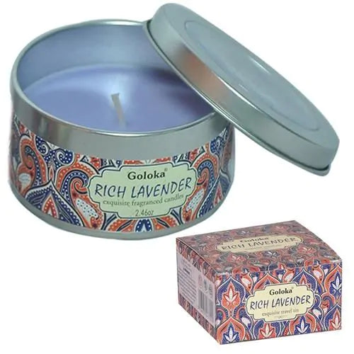 Goloka Geurkaars in blik – Lavendel
