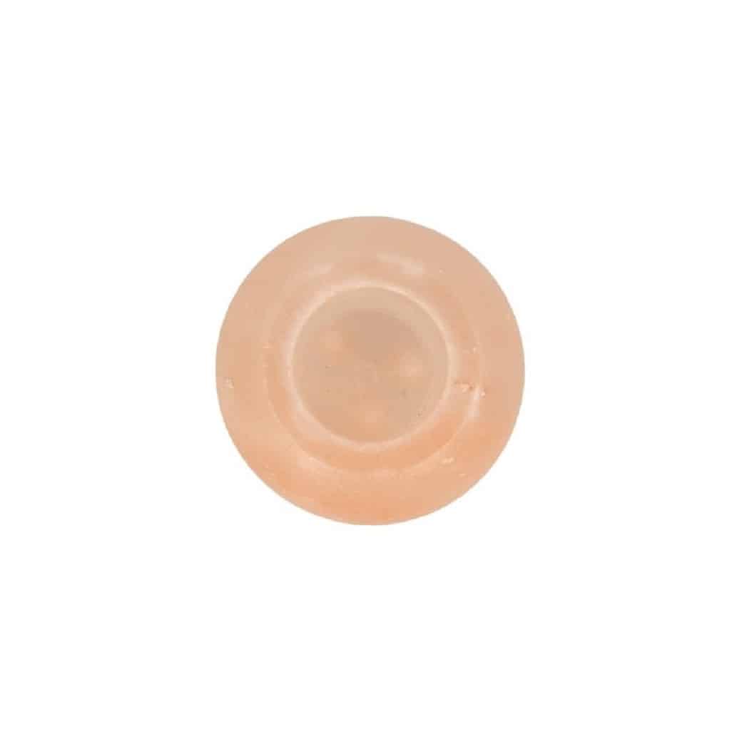 Zoutsteen Waxinelichthouder Oranje/Roze Bol (660 gram) 8 x 7.5 cm